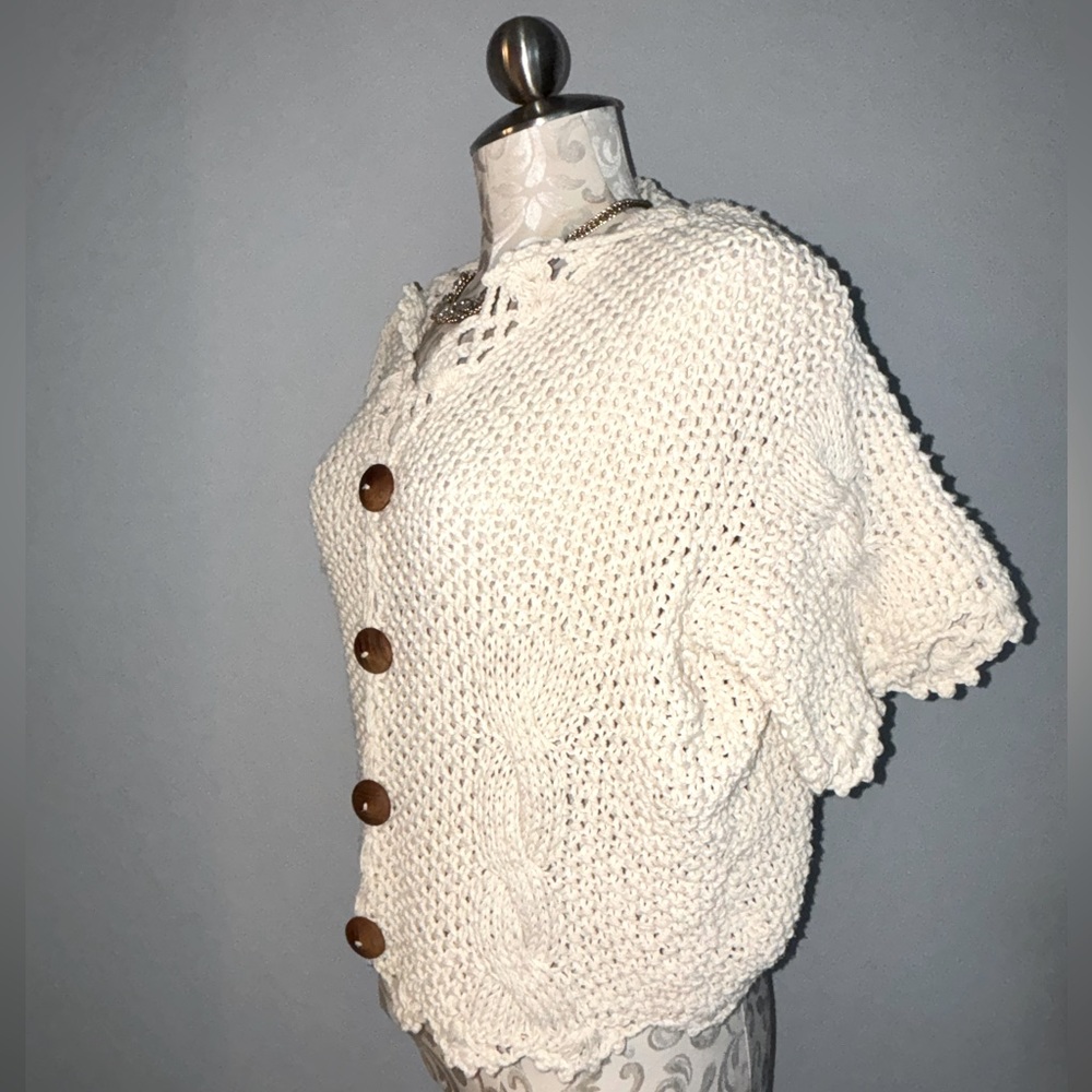 Rico hand knitted Vintage cardigan sweater, M